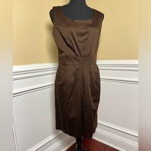 Size 8, chocolate, sheath dress